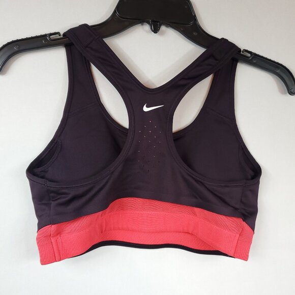 Just Do It Nike Dri Fit Black Red Sports Bra Womens Sz Medium - Picture 5 of 7